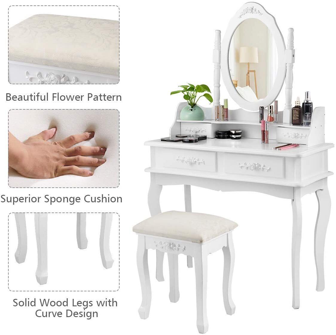 Vanity Makeup Dressing Table Set