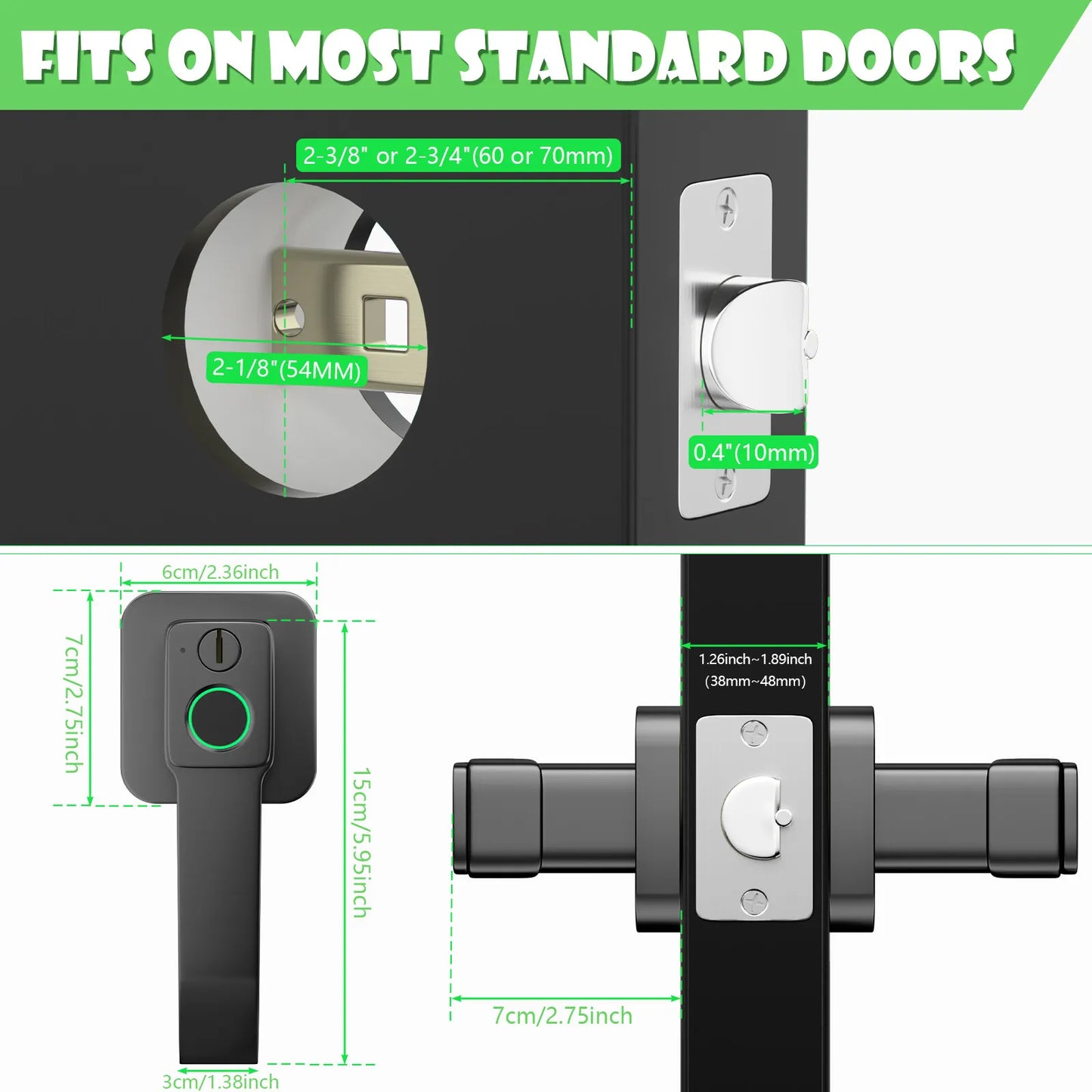 Smart Door Lock Handle Biometric