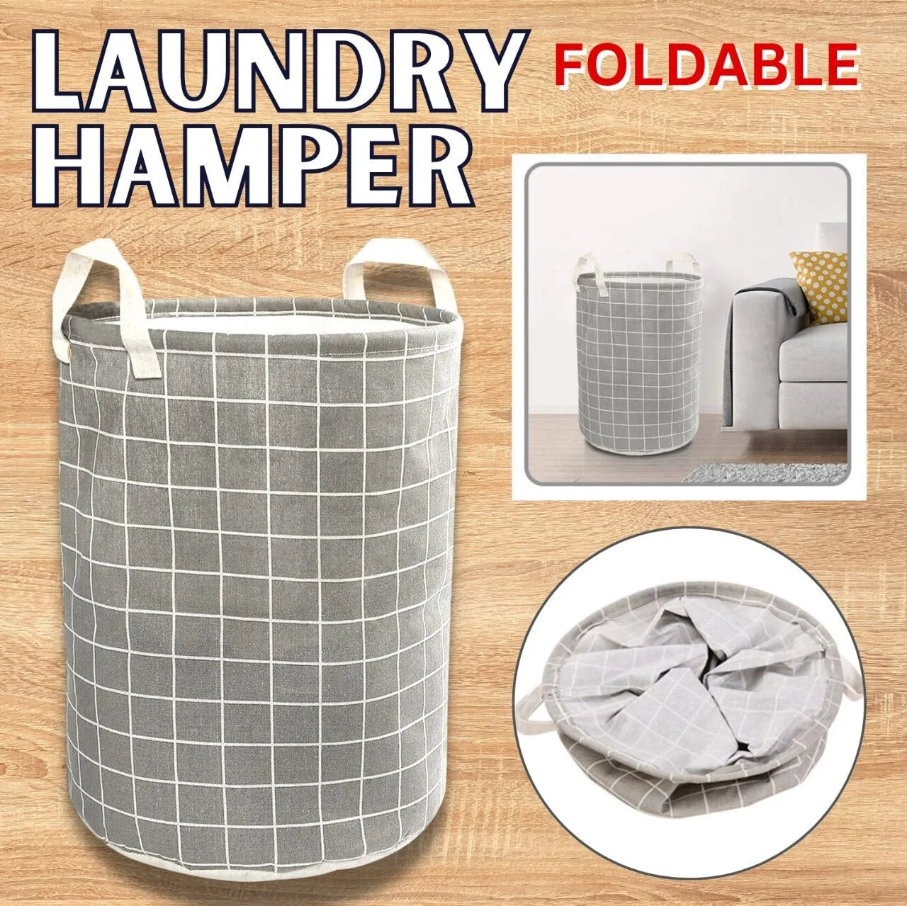 Foldable Laundry Hamper Clothes Basket