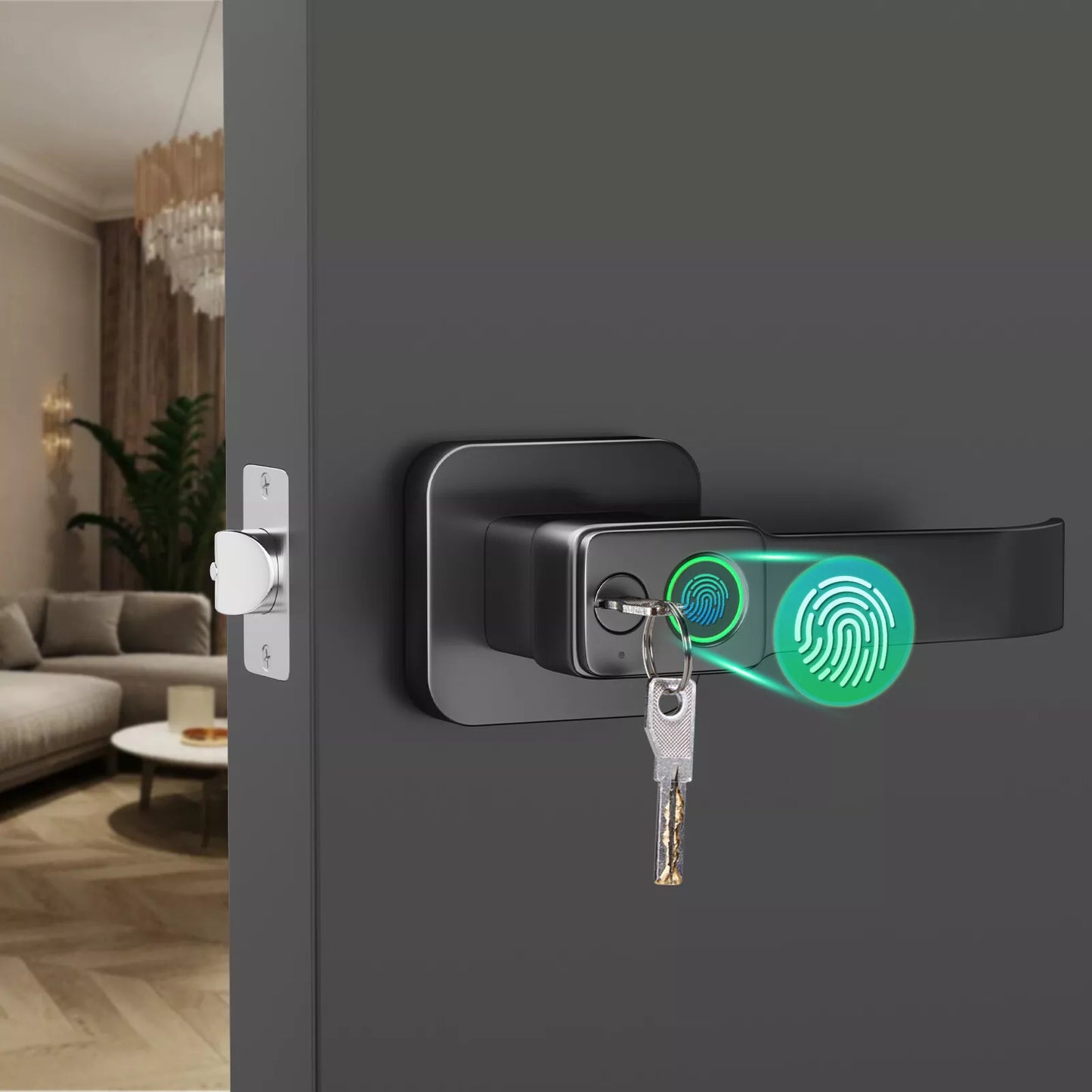 Smart Door Lock Handle Biometric