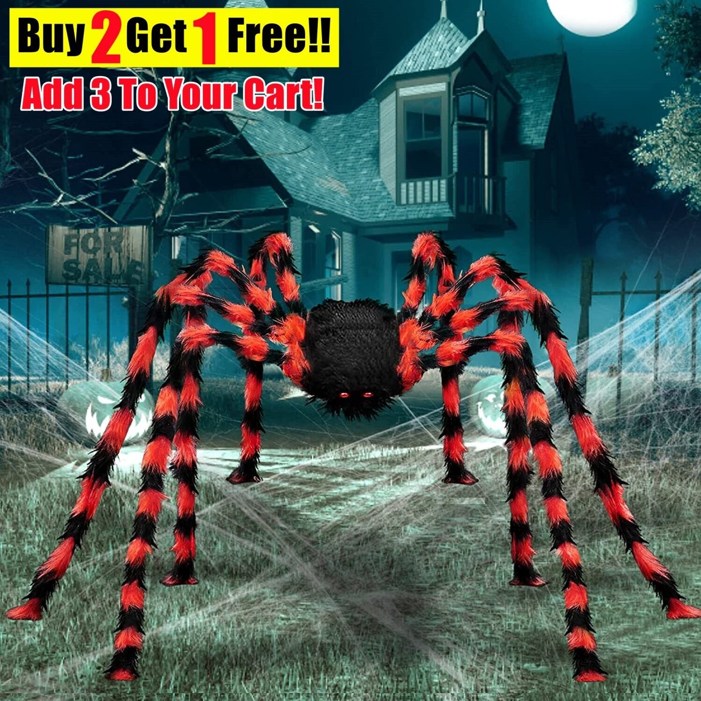 35'' Large Halloween Spider Decor