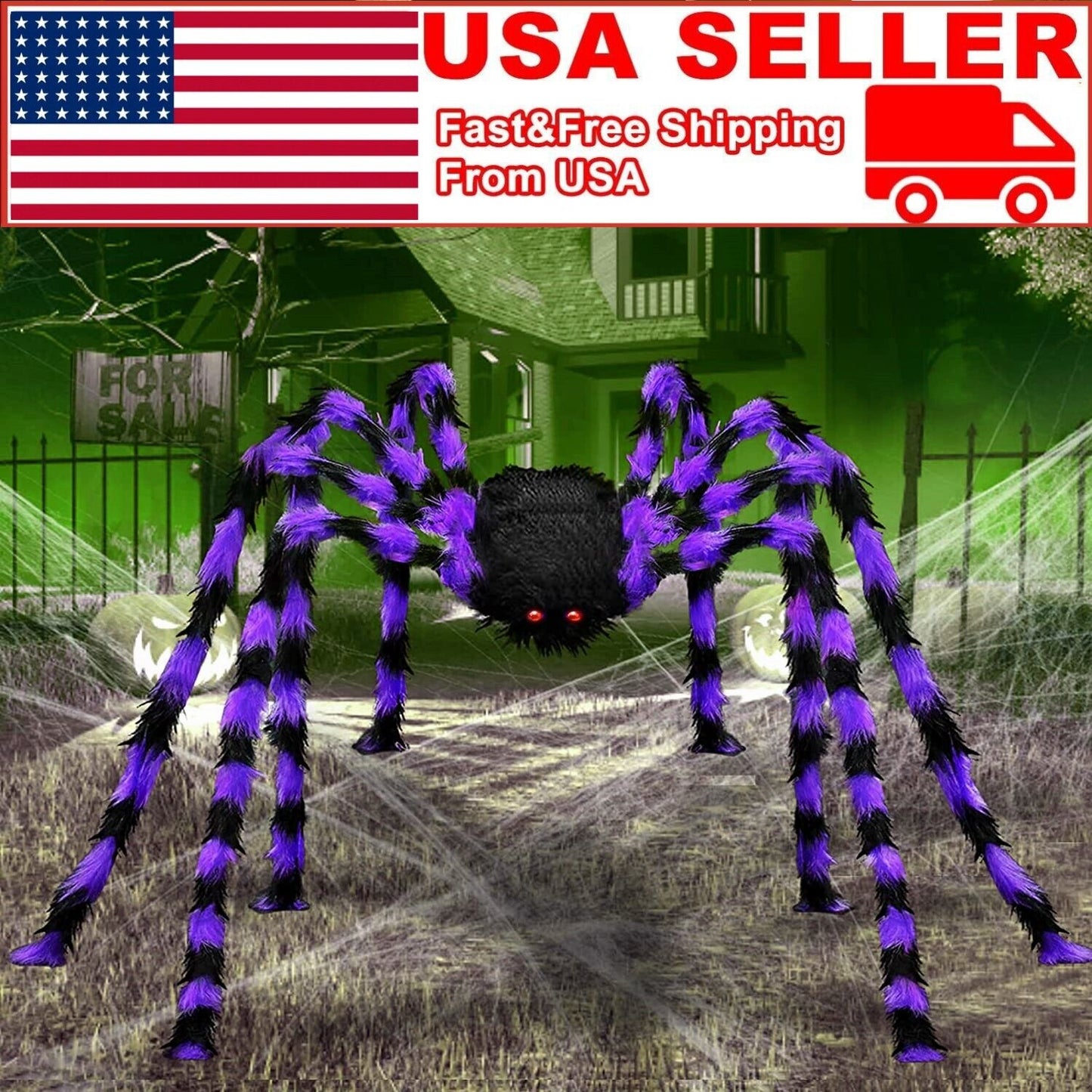 35" Spider Halloween Decor