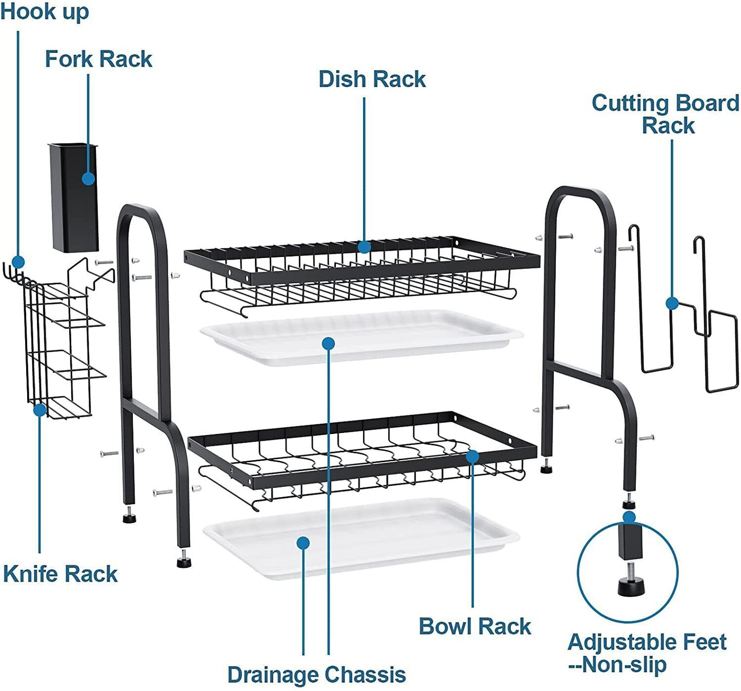 2-Tier Drying Dish Rack