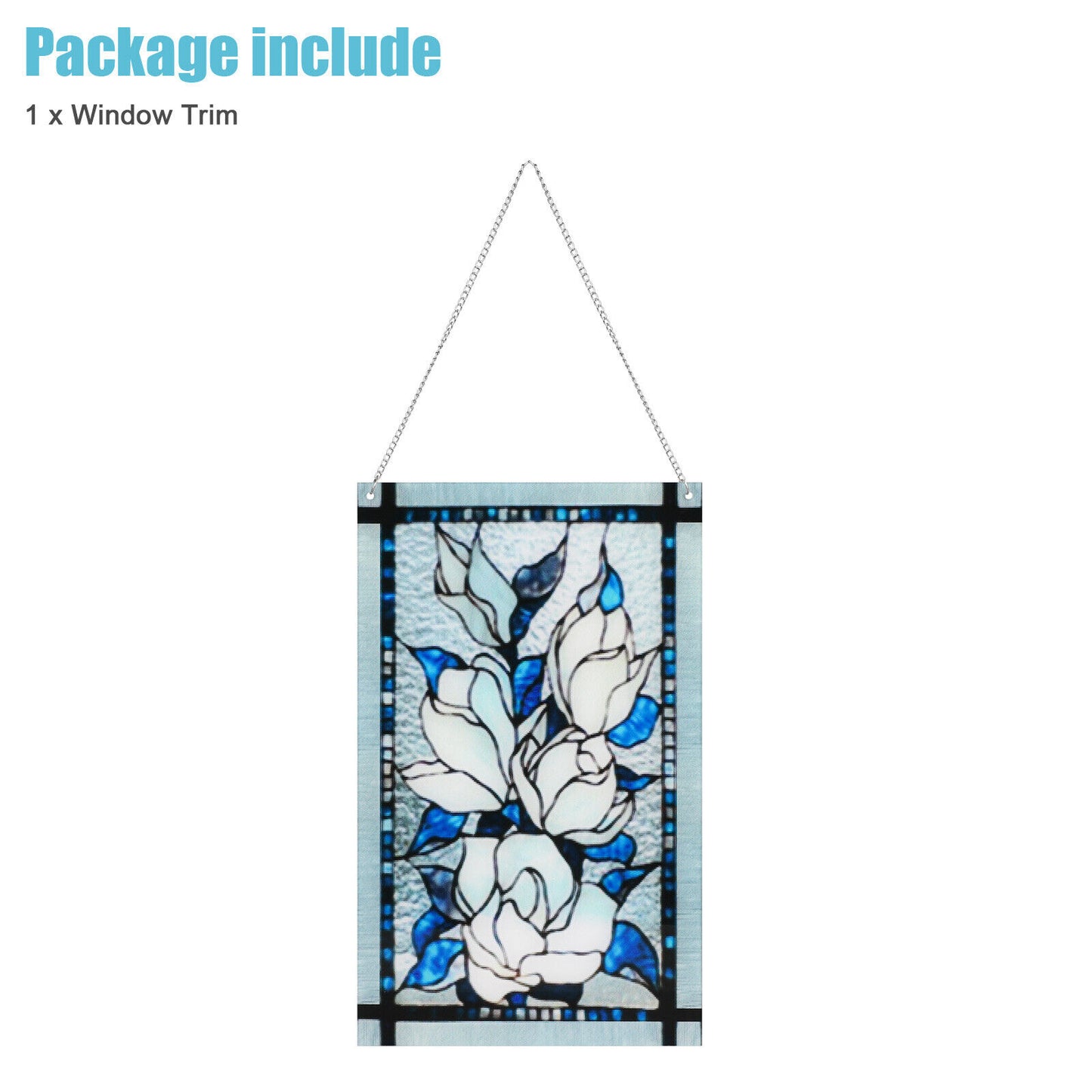 Rectangular Panel Glass Window Suncatcher