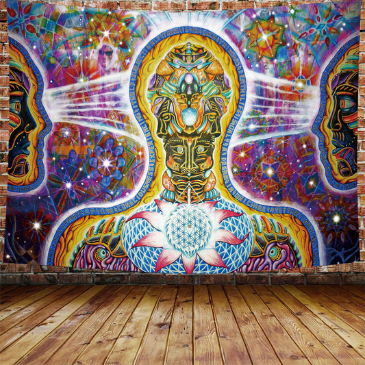 51x59 in Mind Colorful Wall Tapestry