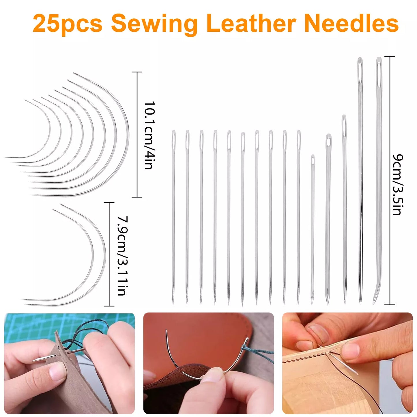 48pcs Leather Thread Stitching Tools Kit