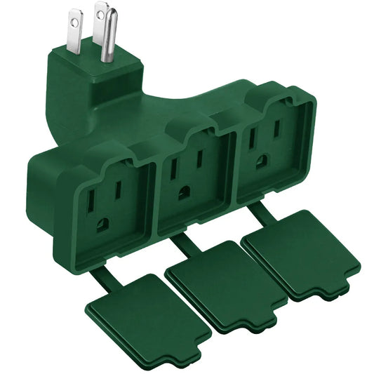 Rainproof 3 Outlet Wall Plug Adapter