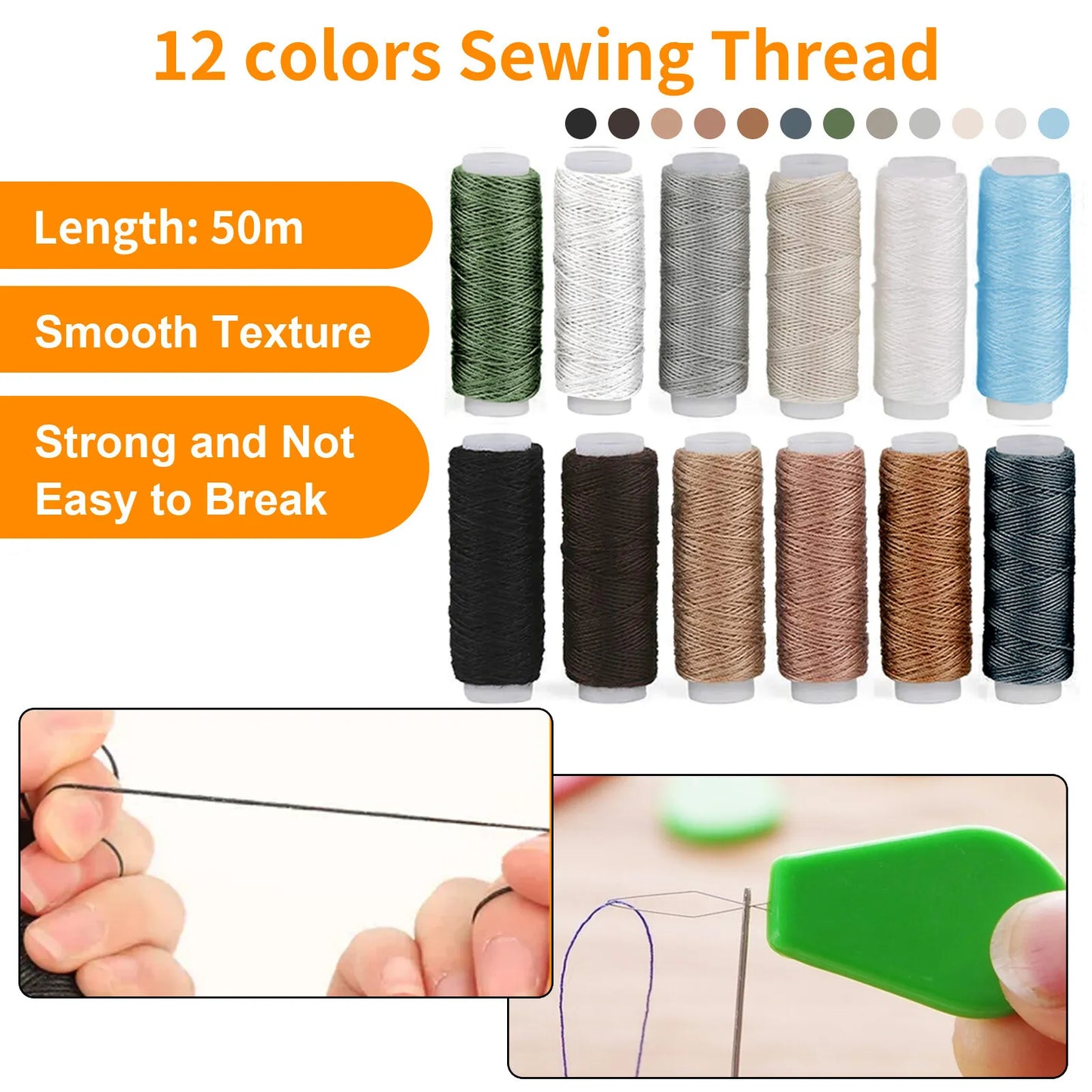 48pcs Leather Thread Stitching Tools Kit