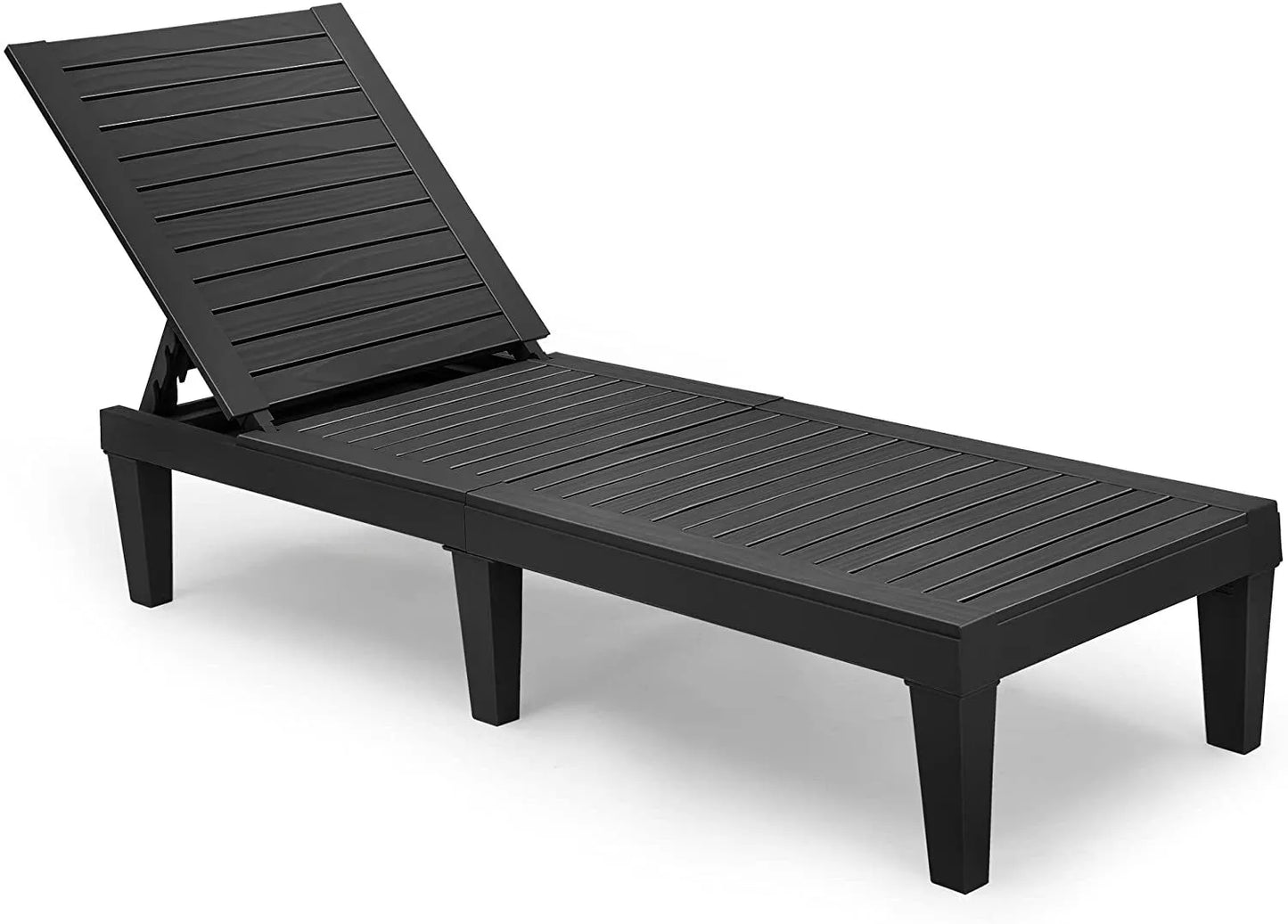 2PC Patio Reclining Chaise Lounge Chair