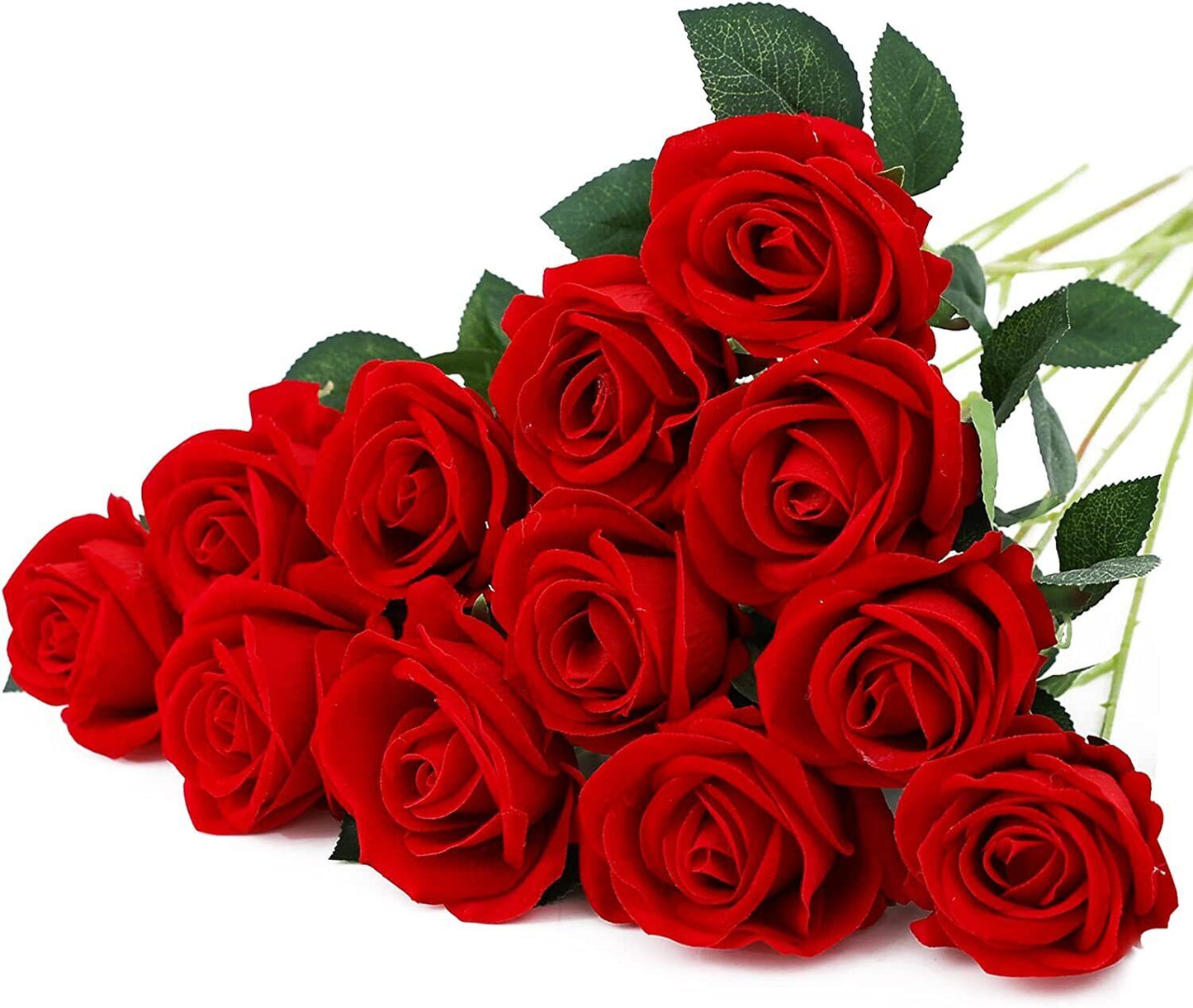 20× Red Silk Roses Artificial Flowers