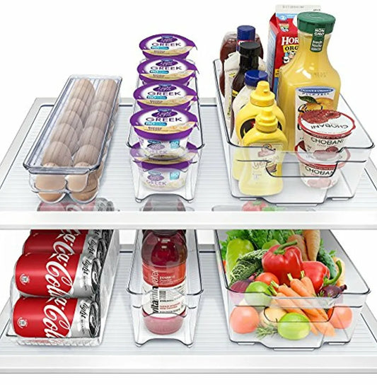 6 Pack Refrigerator Organizer Bins Set