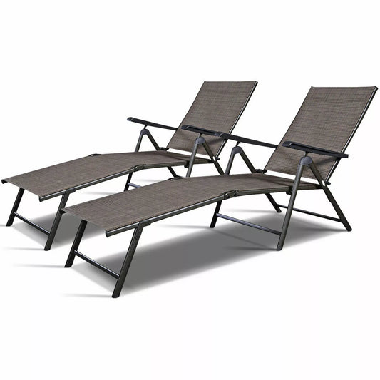 2PCS Pool Chaise Lounge Chair