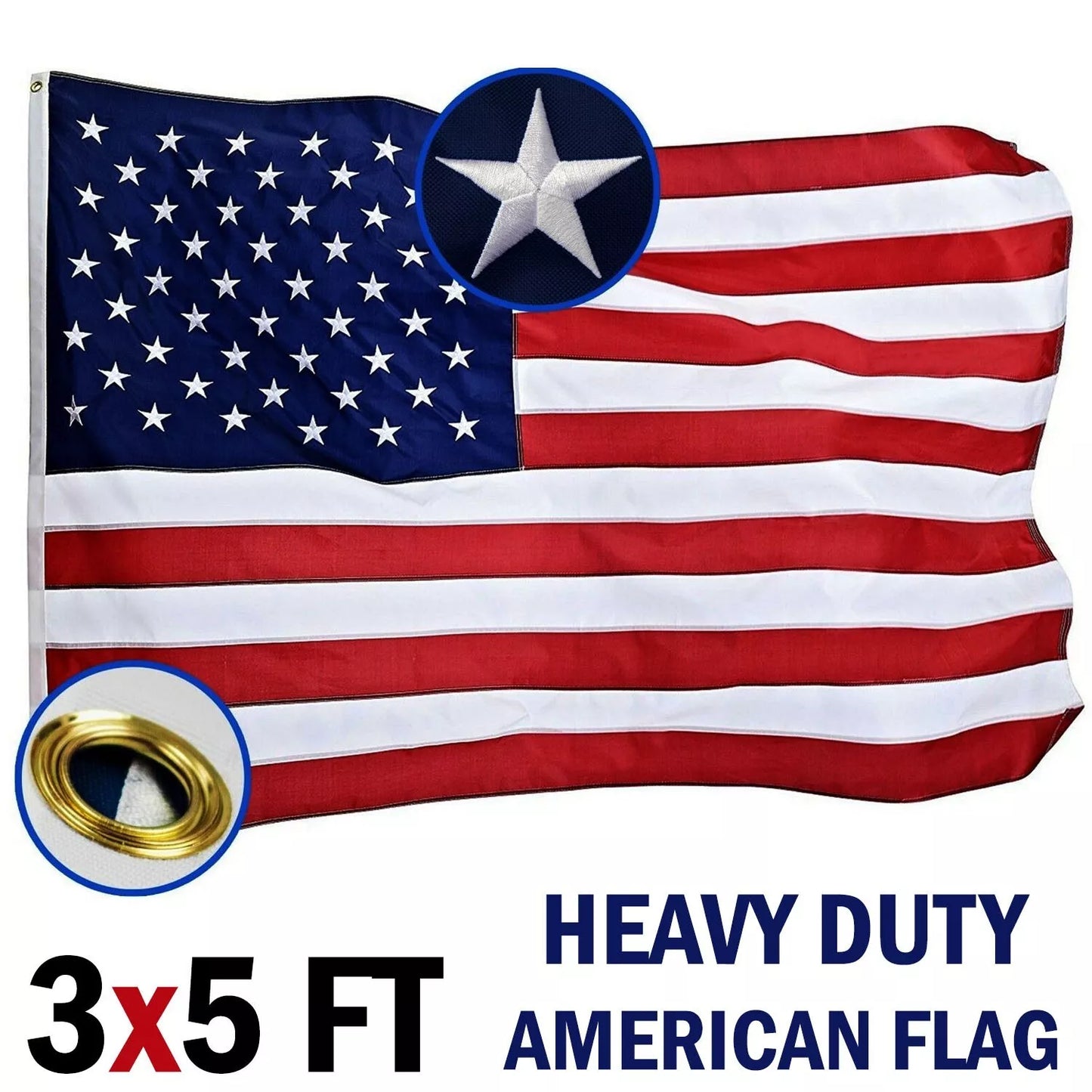 American Flag 3x5ft USA Heavy Duty