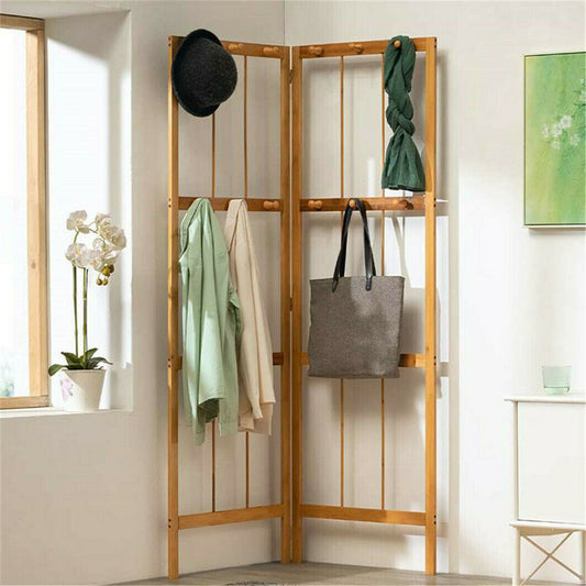 Folding Bamboo Coat Stand