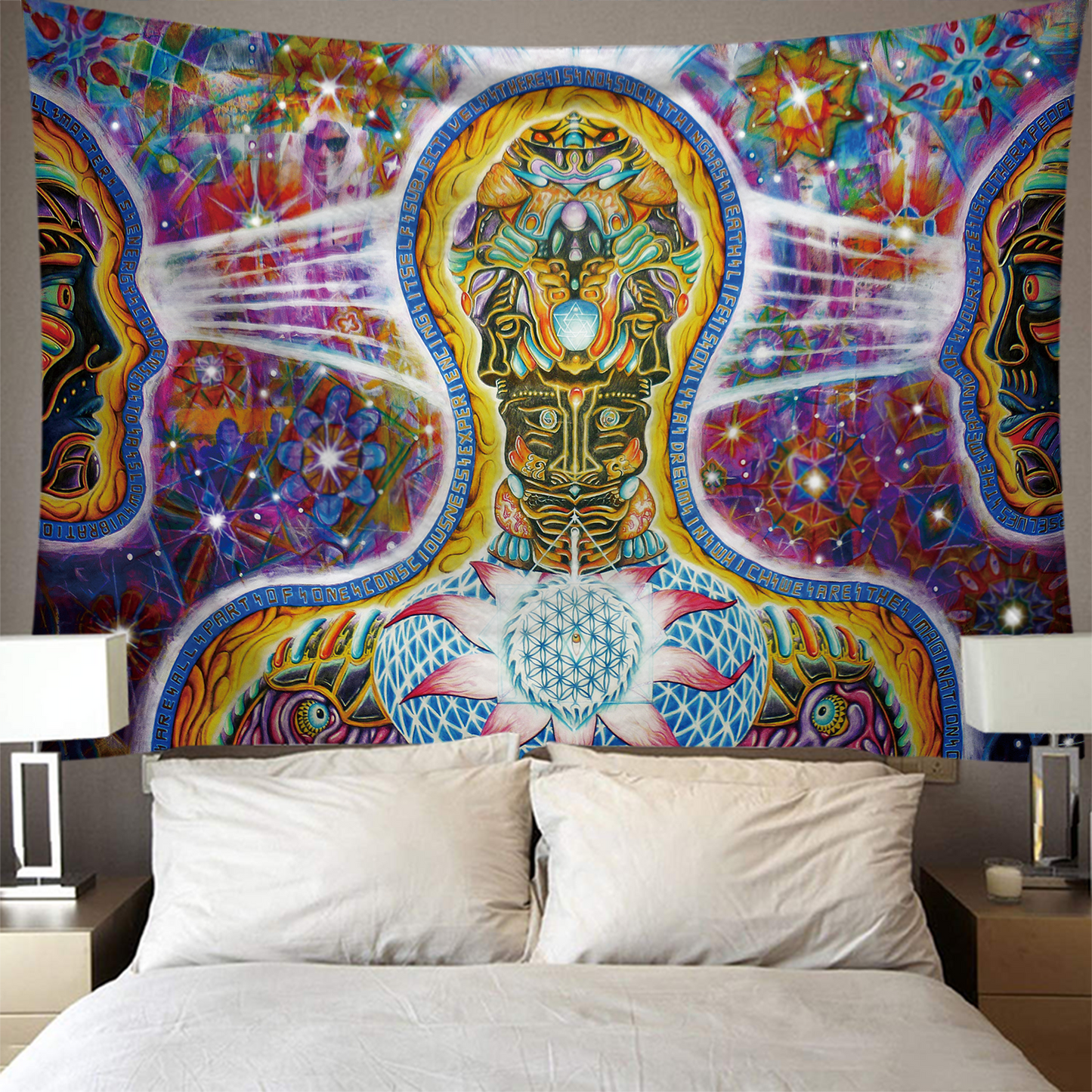 51x59 in Mind Colorful Wall Tapestry