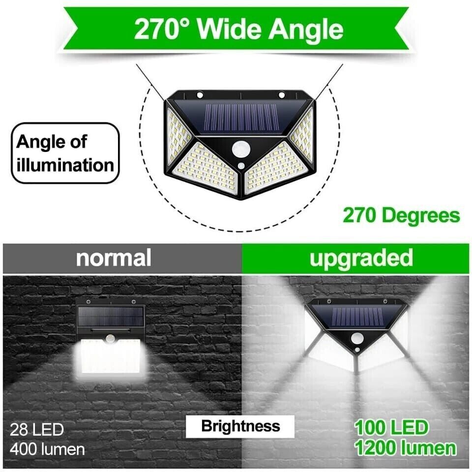 6 PACK Solar 100 LED Light Outdoor Garden