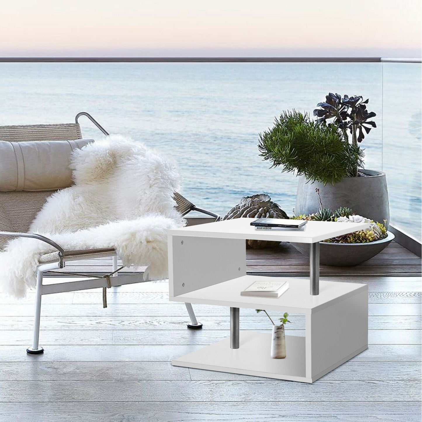 3-Tier End Table for Living Room