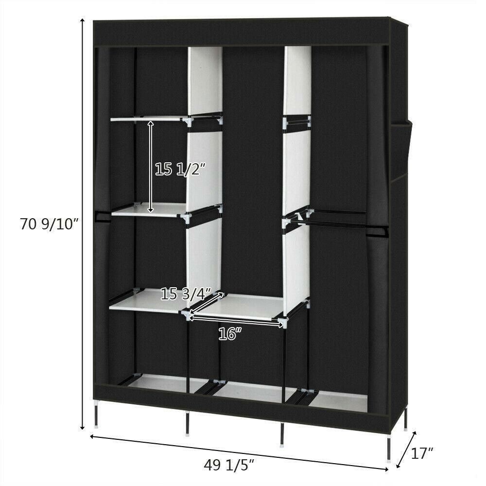 71" Portable Rack Clothes Storage