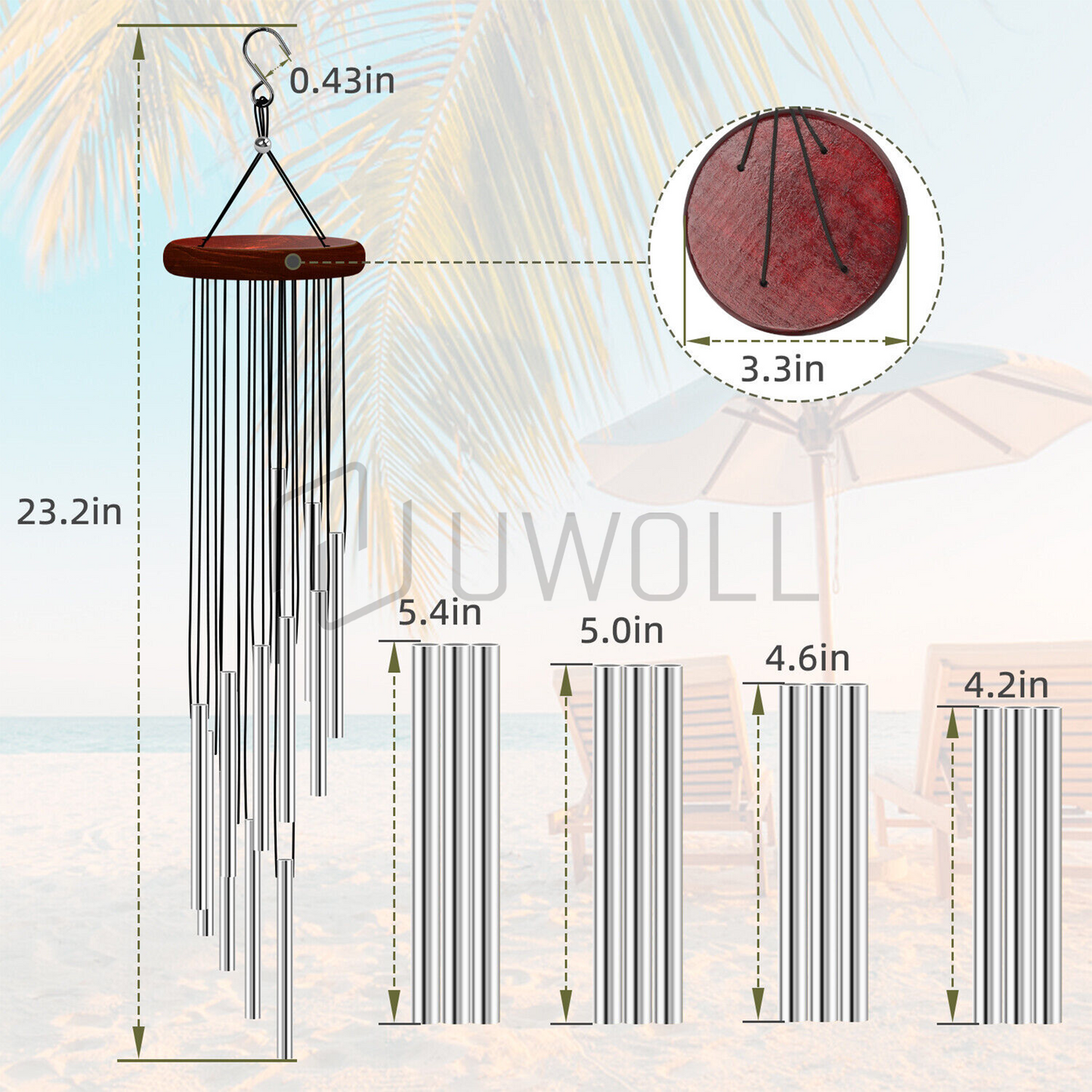 Wind Chimes Large Deep Home Decor Gift