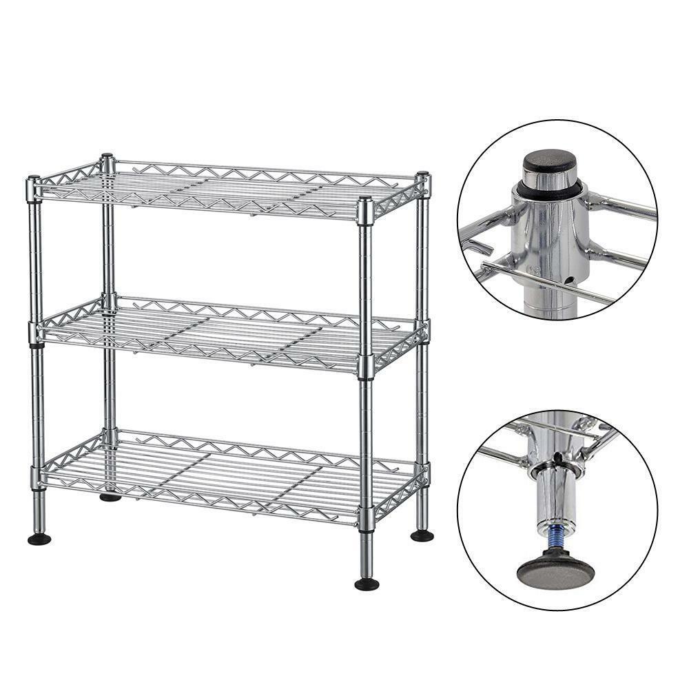 3-Tier Wire Shelving Rack