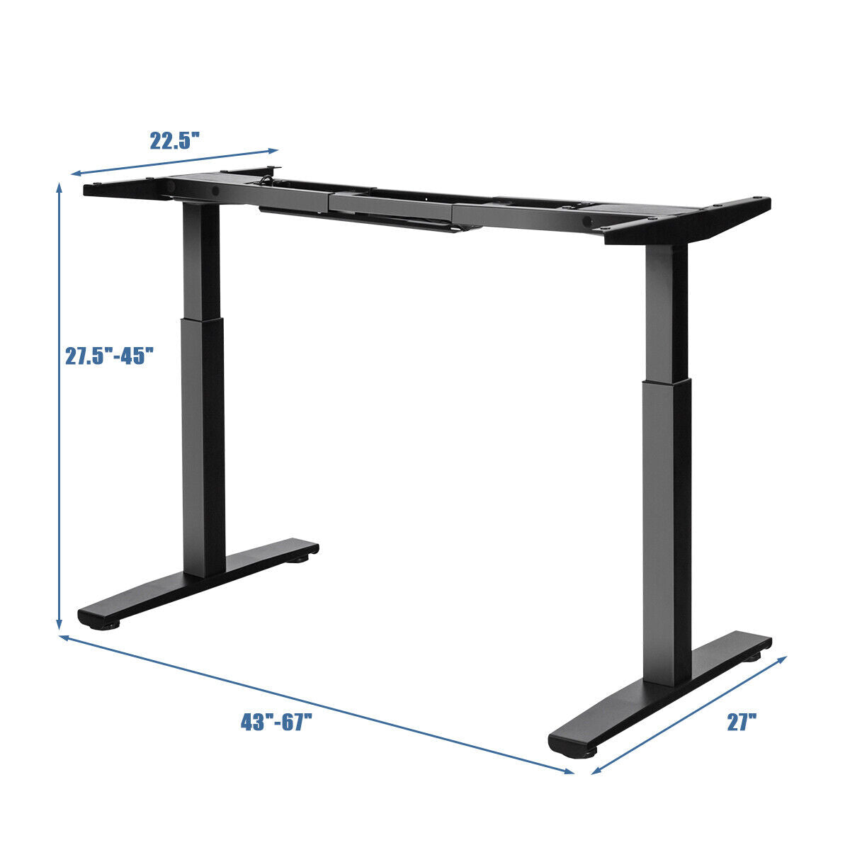 Electric Stand Up Desk Frame Dual Motor