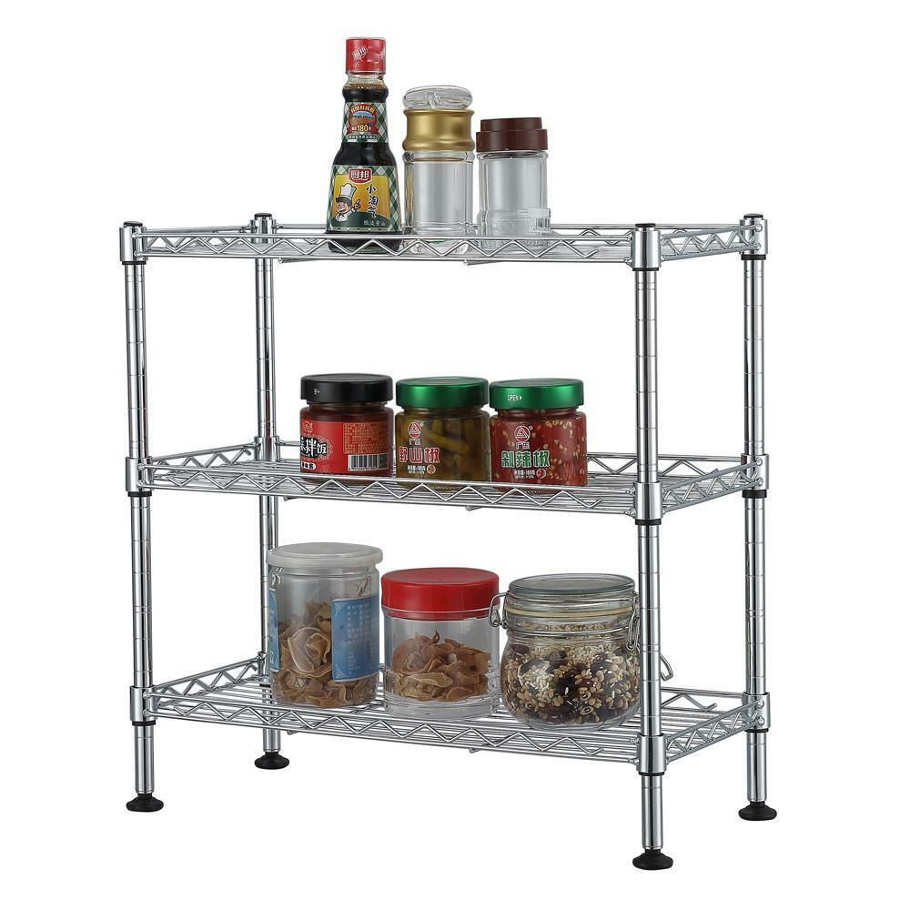 3-Tier Wire Shelving Rack