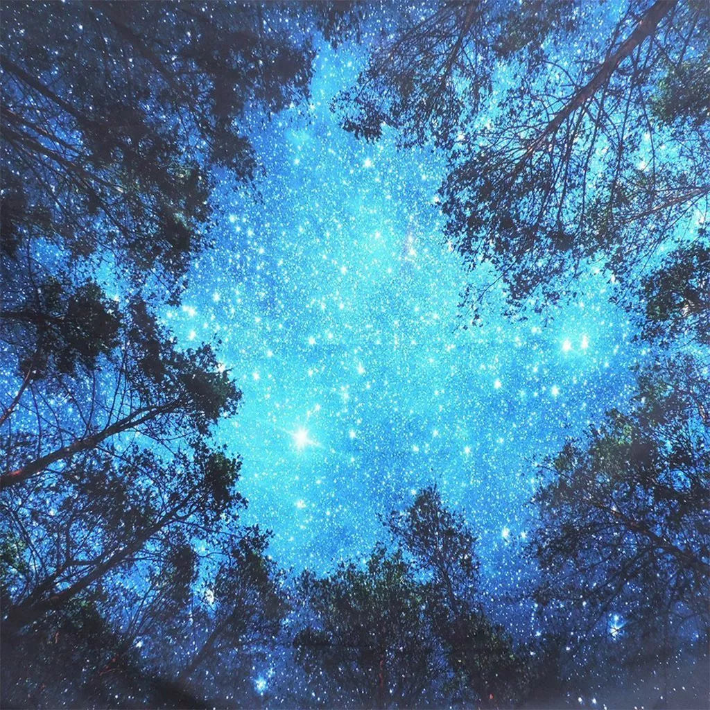 Night Forest Tapestry Starry Sky Wall Hanging