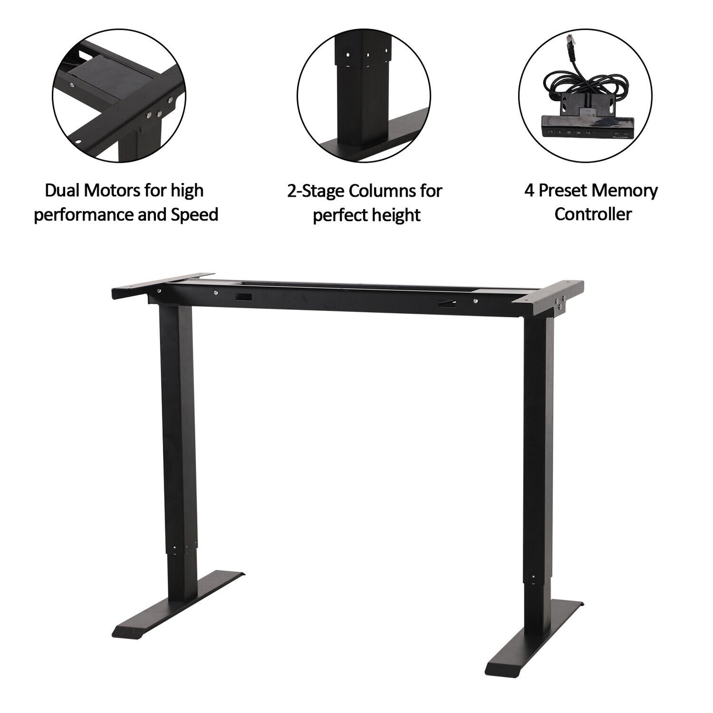 Electric Standing Desk Frame DOUBLE Motor