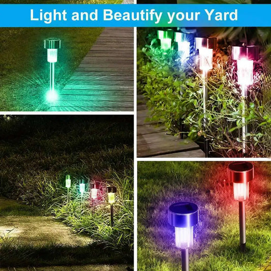 Solar Powered LED Outdoor Light Lawn Patio Pathway