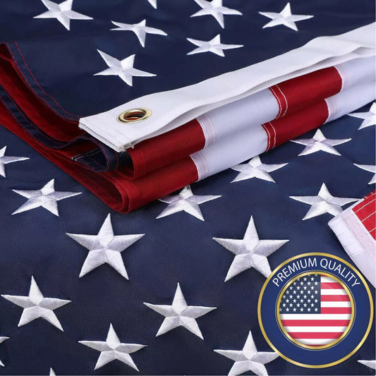 4X6 Ft US American Flag Heavy Duty Luxury Embroidered