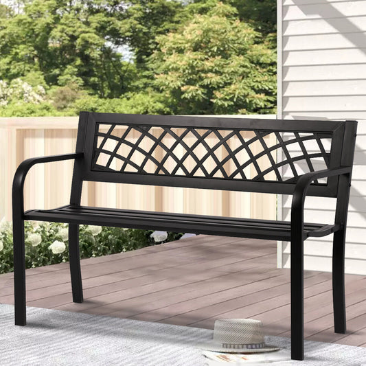 Outdoor Metal Patio Bench