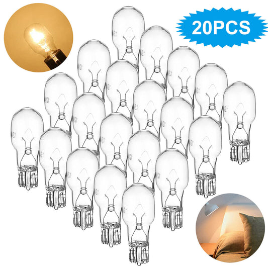 20Pcs 4 Watt T5 Wedge Base 12V Light Bulbs