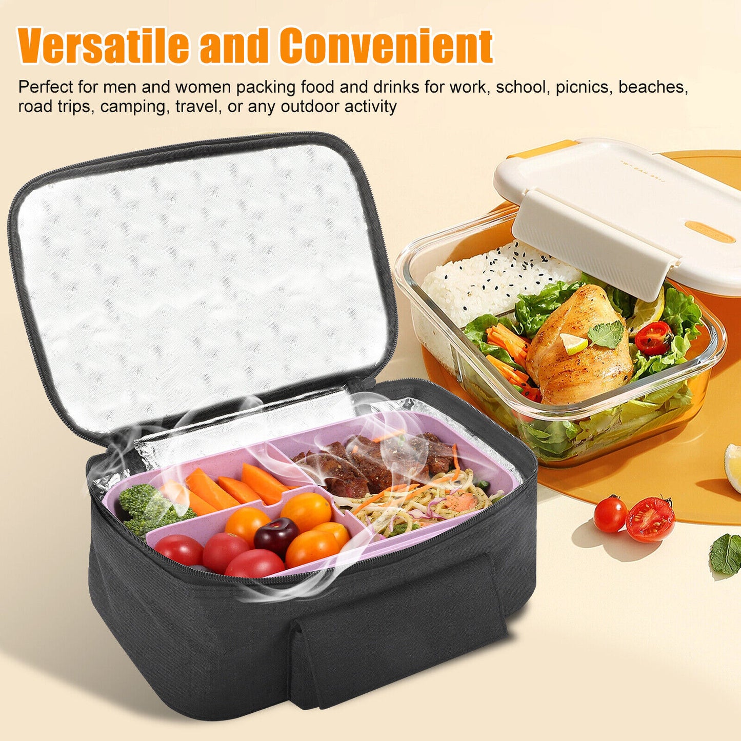 12V Portable Food Heating Lunch Box