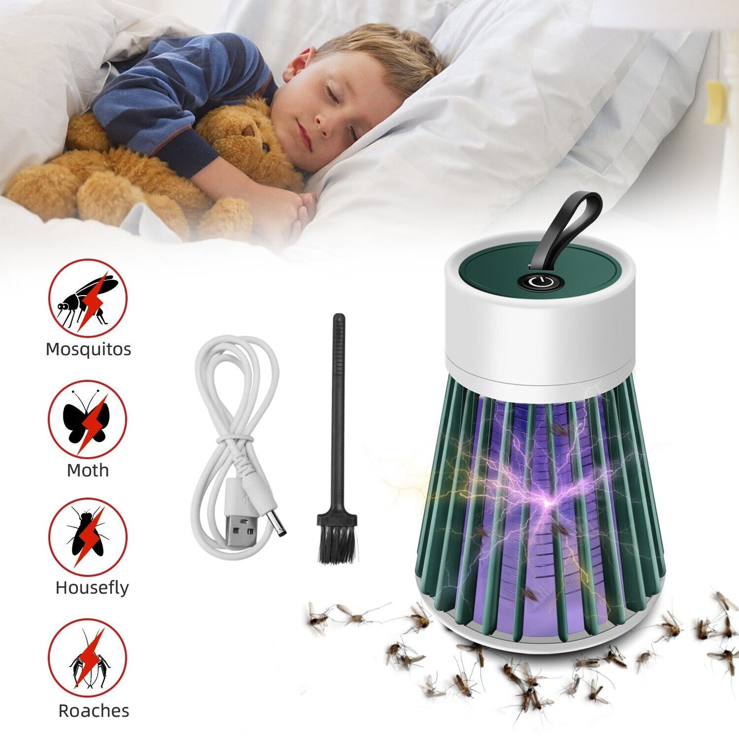 Fly Bug Insect Zapper Trap Night Lamp