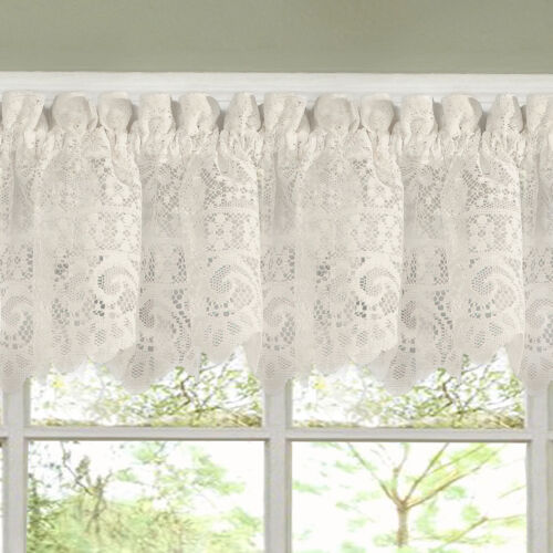 Floral Lace Kitchen Window Curtain 12" x 58" Valance