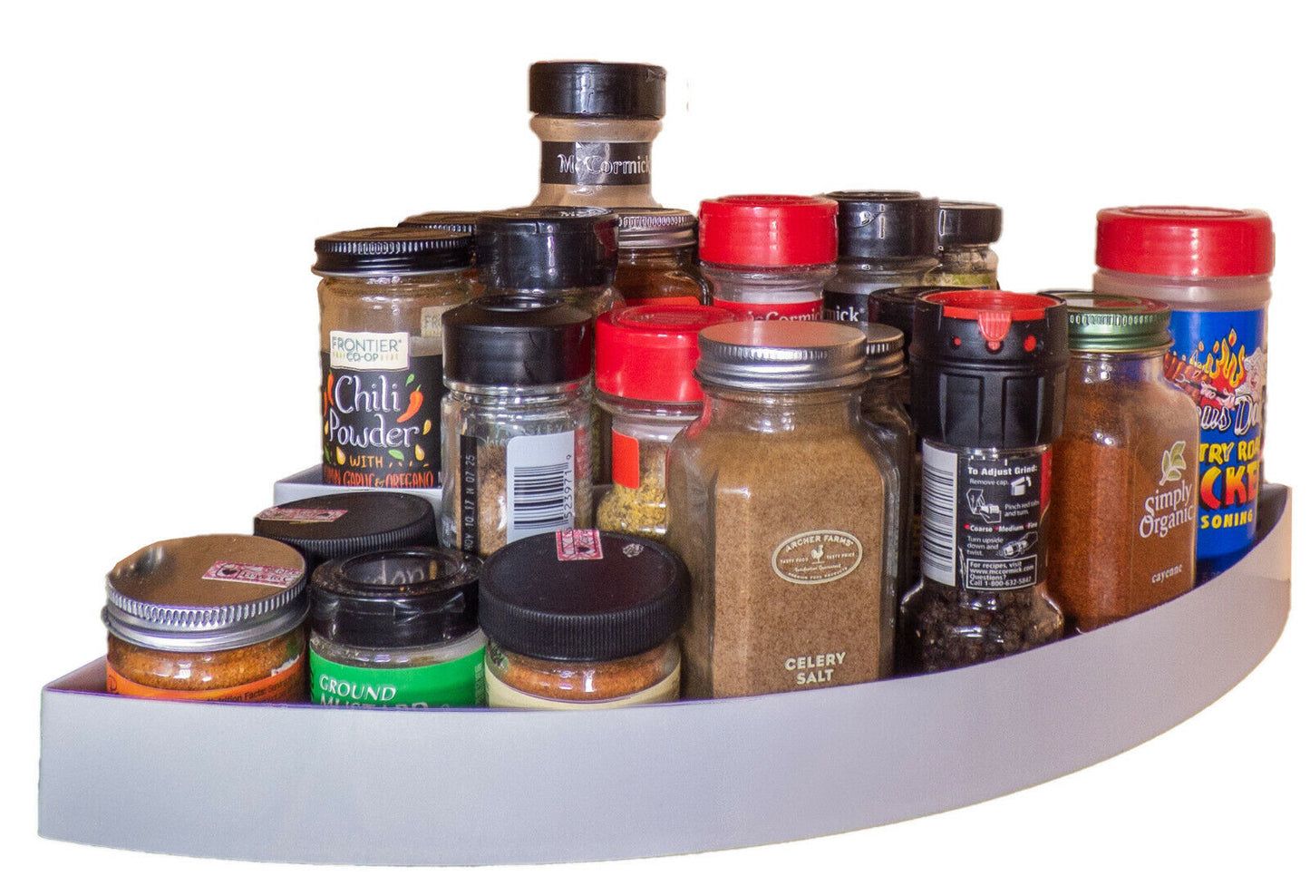 Non Slip 3 Tier Corner Spice Rack