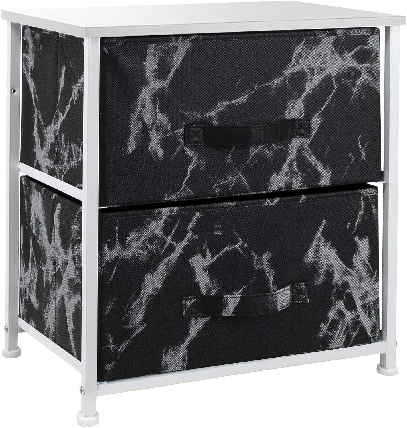 2 Drawer Bedside Dresser-Black