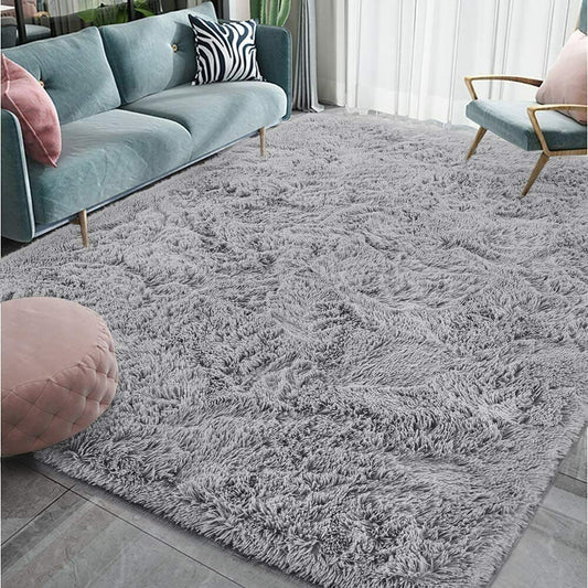 Luxury Fluffy Big Area Rug 5.3x7.5ft