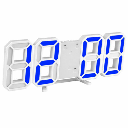 Digital Alarm Clock 3D LED Wall Desk 9.7"