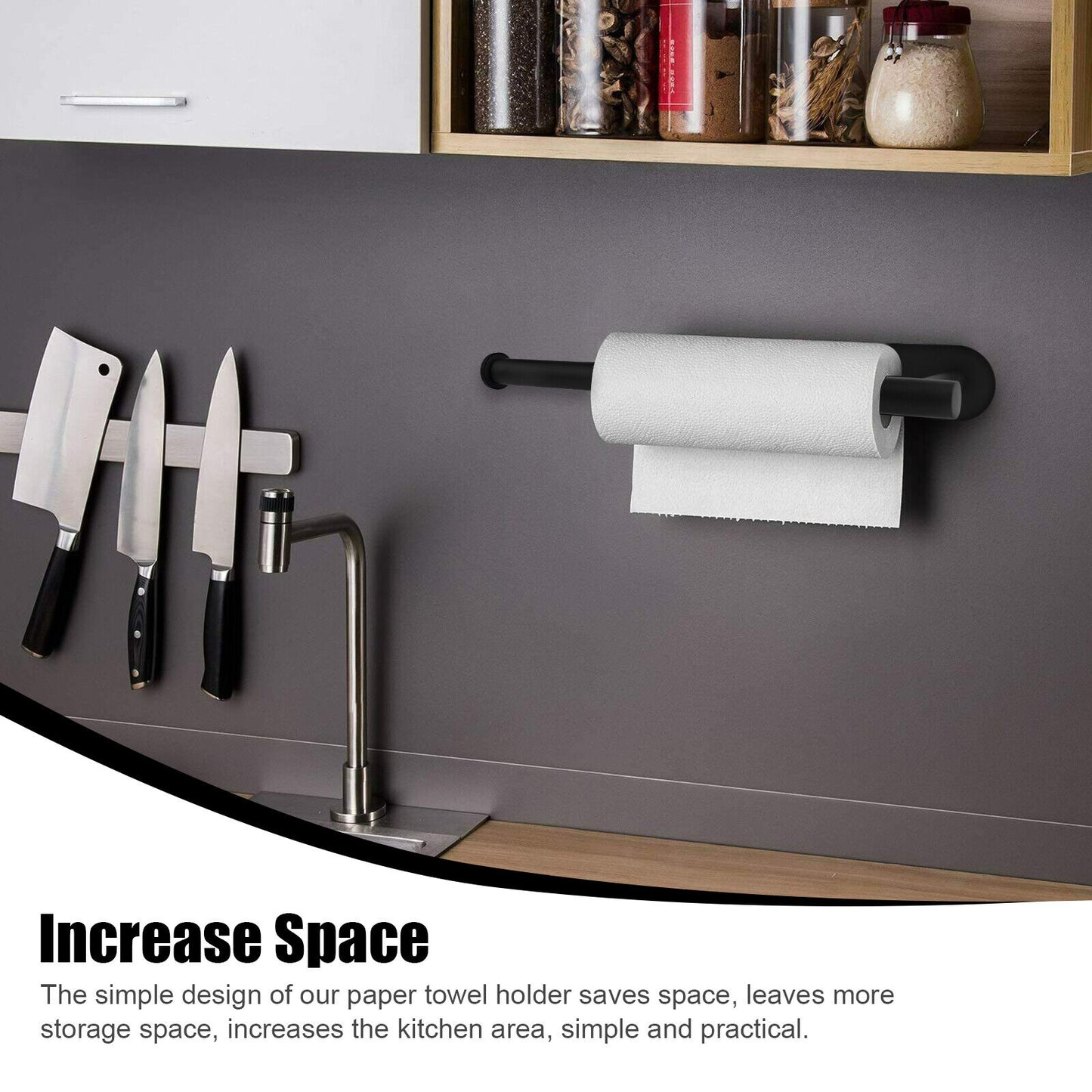 Self-adhesive Roll Paper Towel Holder