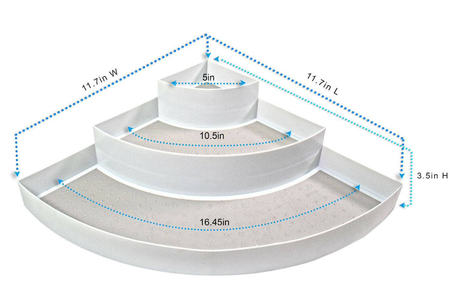 Non Slip 3 Tier Corner Spice Rack