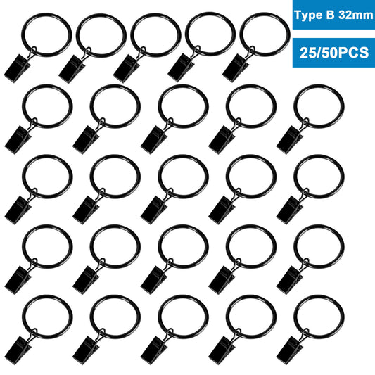 25 Type B Lots Curtain Rod Clips