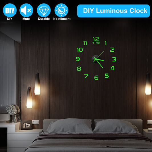 DIY Sticker Wall Clock Luminous