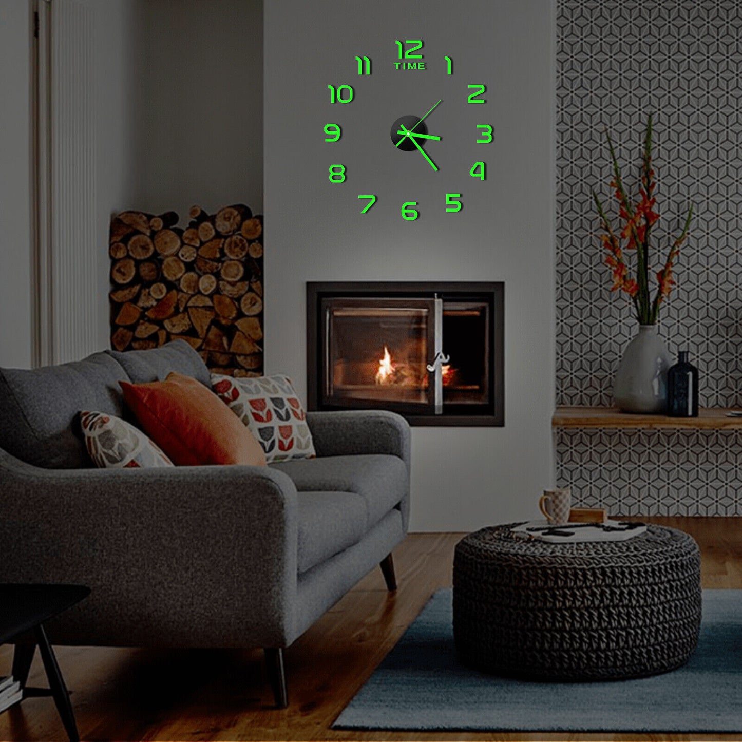 DIY Sticker Wall Clock Luminous