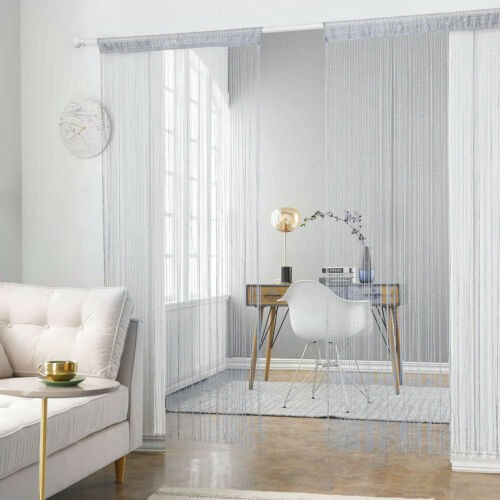 Silver String Door Curtain Beads Room Divider