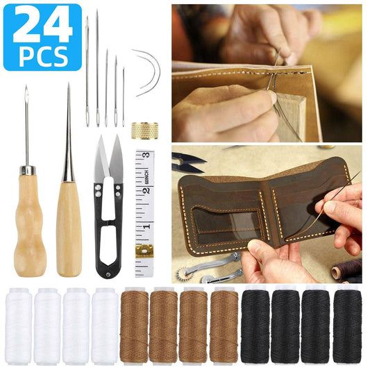 24 Leather Craft Punch Tools Kit