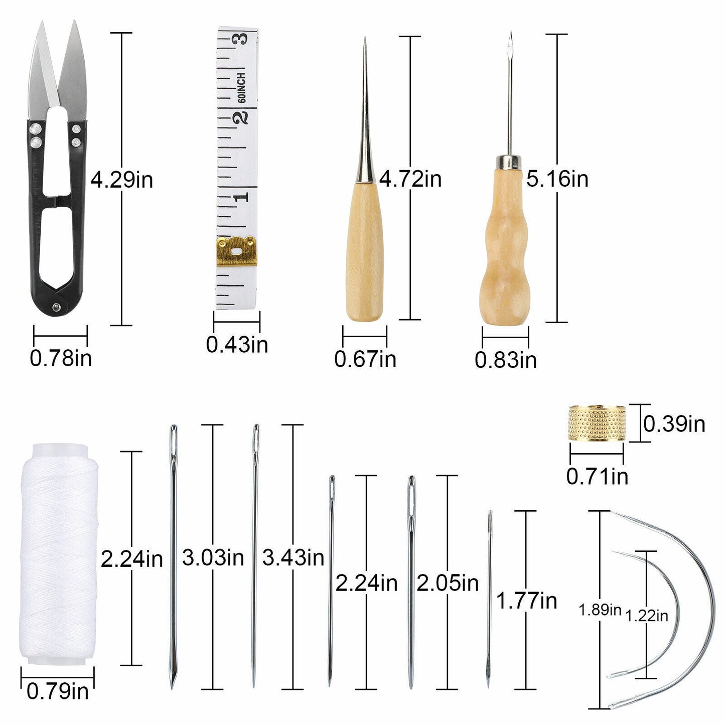 24 Leather Craft Punch Tools Kit