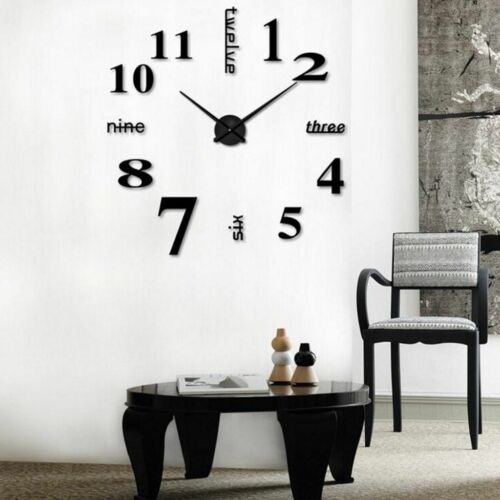 3D Mirror Surface Large Wall Clock