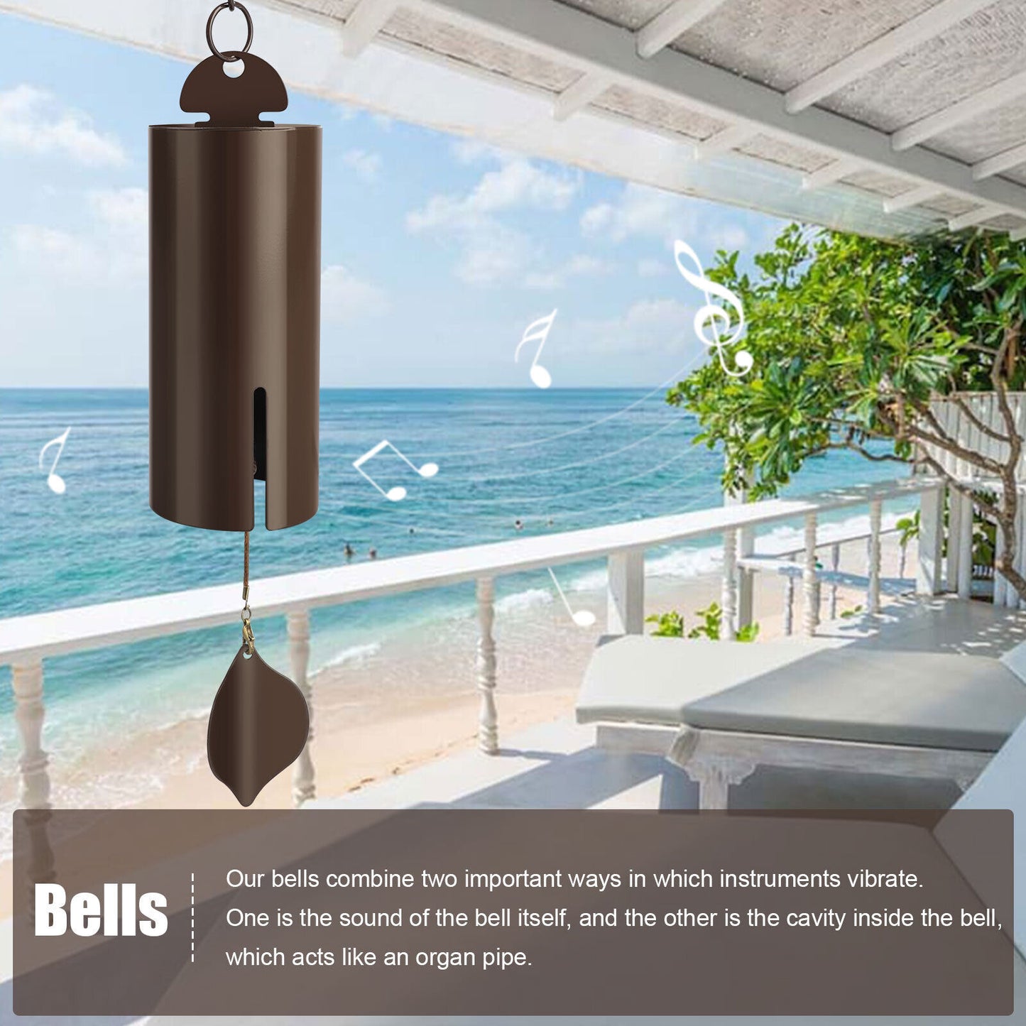 Large Deep Metal Bell Heroic Wind Chime