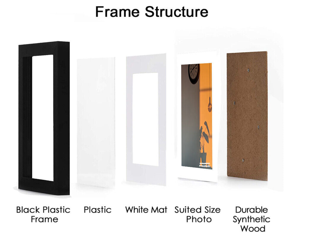 Set of 5 11x14 Frame with Mat 8x10 Picture Frame